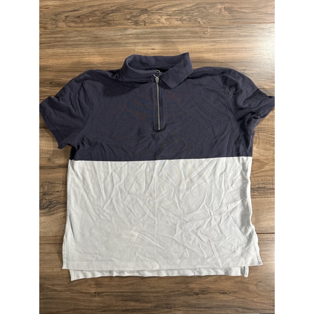Women's Nike Dri-Fit Oversized 3/4 Zip Pullover T-Shirt Size Medium Blue/ White - Picture 1 of 9